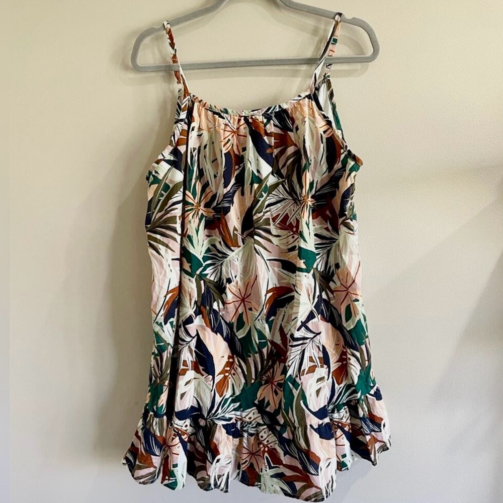 3/$20 APRICOT Tropical Cami Ruffle Dress - Picture 3 of 7